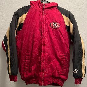 Vintage Logo Athletics youth San Francisco 49ers puffer coat jacket | 10/12